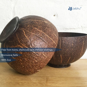 Natural <b>Coconut</b> Husk 250ml Bowl Integrated Bottom Base Bio Based Compostable Food Container Durable Earth Friendly Snack <b>Cup</b> - Product Image 2