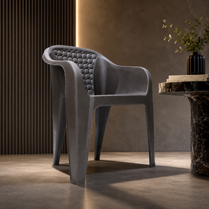 Chaise en plastique moderne, design diamant, non pliable, empilable, ergonomique, imperméable, pour solutions de salon - Product Image 4