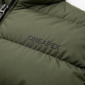 Blouson matelassé vert olive pour homme, col montant, fermeture éclair, manteau d'hiver chaud, décontracté, streetwear, personnalisable, marque privée - Product Image 4
