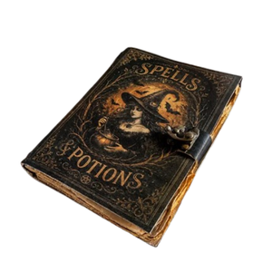 Diario de Cuero para Brujas con Candado, 200 Páginas, Libro de Hechizos y Pociones, Libro de Sombras, Grimorio Gótico Hecho a Mano, Libro de Hechizos Wiccanos - Product Image 1