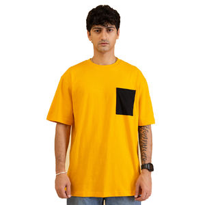 Camiseta Casual para Hombre, Transpirable, para Todas las Temporadas, de Color Sólido, con Bolsillo Frontal en el Pecho, 100% Algodón, Cuello Redondo, Corte Regular - Product Image 1