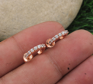 Boucles d'oreilles pendantes scintillantes en argent sterling 925 plaqué argent CZ de haute qualité, bijoux de mode minimalistes de luxe pour femmes - Product Image 4