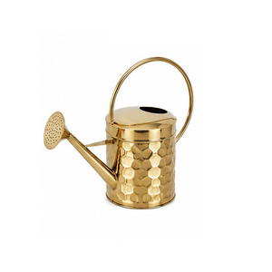 บัวรดน้ำทองเหลืองตีลาย สำหรับทำสวน ใช้งานกลางแจ้ง ทนทาน ตกแต่งสวยงาม บัวรดน้ำต้นไม้โลหะ - Product Image 1