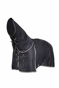 Manta Ecuestre Super Resistente, Impermeable y Transpirable, con Forro Polar Cálido y Solapa Larga para la Cola del Caballo - Product Image 5