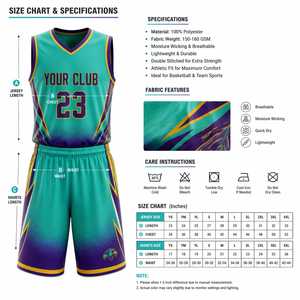 Ensemble de maillots de basket-ball personnalisés pour hommes, impression par sublimation, tissu en maille respirant sur le devant, séchage rapide, vêtements de sport d'été - OEM/ODM - Product Image 5