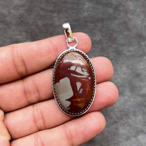 Collar de Plata de Ley 925 con Colgante de Jaspe Noreena Hecho a Mano, Joyería de Piedra Natural, Collar para Mujer, Regalo - Product Image 1