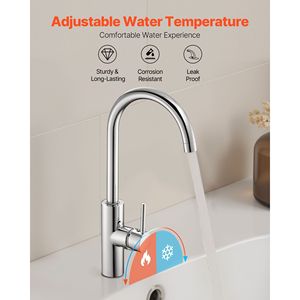 Rubinetto Automatico Monocomando con Sensore di Movimento per Cucina e Bagno, Miscelatore Regolabile Acqua Calda e Fredda, Senza Contatto - Product Image 4