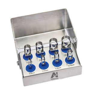 High Quality A-1 VERITAS 9 Pcs Trephine Kit Dental Implantology Instruments Stainless Steel Reusable Surgical Extraction Set - Product Image 2