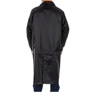 Custom Logo Men's Black Polyester Waterproof <b>Rain</b> <b>Jacket</b> With Heat Transfer Printing For Industrial Workwear Adults - Product Image 3