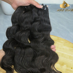 Cabello Natural Ondulado en Trama - Negro Natural 100% Cabello Humano (Cabello Virgen) Procesado con Vapor, Calidad Premium, Voluminoso, Suave - Product Image 5