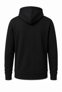 Sweat-shirt à capuche noir pour homme avec fermeture éclair, imprimé géométrique hexagonal, poche avant, style streetwear - Product Image 5