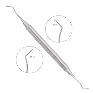 Instrumento Dental de Amalgama de Doble Extremo de Calidad Premium, Número Fig. 1 Herramienta Manual de Acero Inoxidable para Rellenos Dentales Restauradores - Product Image 1