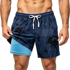 New Popular Fashionable Beach Swimming <b>Trunks</b> Men Solid <b>Trunks</b> Inner Double Layer Quick Dry <b>Vintage</b> Swim Shorts Breathable - Product Image 1