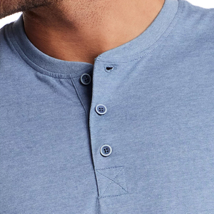 Camiseta de Moda con Cuello en V y Botones, para Uso Diario, Corte Regular, Manga Corta, Transpirable, la Más Demandada, Camisetas para Hombre - Product Image 3