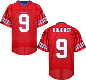 Maillot de football noir en mesh pour homme Waterboy, numéro 9 Boucher, col en V, manches courtes, respirant, anti-humidité, haute qualité, coupe classique - Product Image 2