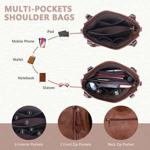 Nouveau sac fourre-tout de luxe en PU, sac à bandoulière, support OEM, mode féminine, fabriqué au Pakistan, prix de gros - Product Image 3