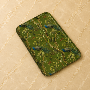 Bandeja Rectangular Decorativa con Estampado Floral Artesanal, Plato Decorativo Duradero de Primera Calidad, Elegante Vajilla Multiusos para Exhibición - Product Image 5