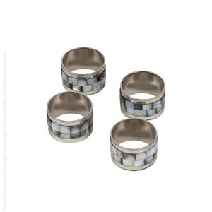 Elegant Design Brass MOP Napkin Ring Metal Napkin Ring With MOP Inlay Stainless steel Napkin Ring At Factory Wholesale Price - Product Image 2