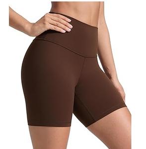 Shorts de Cintura Alta de Color Sólido para Mujer, Shorts de Ciclismo, Shorts de Yoga, Leggings Cortos Elásticos, Shorts con Efecto Push-Up, Transpirables - Product Image 1