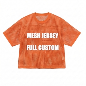 Manufacturer Custom Printing Blank Plain Streetwear Soccer Jersey Mesh Sport Team Training <b>Baseball</b> Summer Boxy Tshirt - Product Image 1