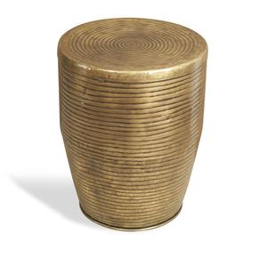 Table d'appoint en aluminium orné de haute qualité, mobilier de qualité supérieure, accent en métal, tables ottomanes pour hôtel, maison, salon, laiton - Product Image 6