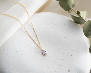 Pendentif goutte d'eau en améthyste clair, pierre de naissance de février, bijou en pierre précieuse violette, cadeau pour elle, pendentif élégant - Product Image 4