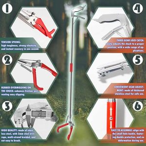 2026 Heavy Duty Professional Snake Catcher Tongs Collapsible <b>Reptile</b> Grabber Stick Durable Metal Handling Tool OEM Service - Product Image 3