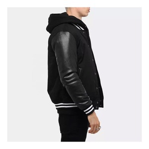 Newest Edition Sportswear <b>Leather</b> Made <b>Long</b> Sleeve Wool Body Varsity <b>Jackets</b> Men High Streetwear Varsity Outerwear <b>Jacket</b> Men - Product Image 3