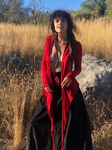 Falda Maxi de Pana Estilo Bohemio Élfico con Motivo de Hojas, Falda Larga Fluida Inspirada en Hadas, Ropa de Playa - Product Image 3