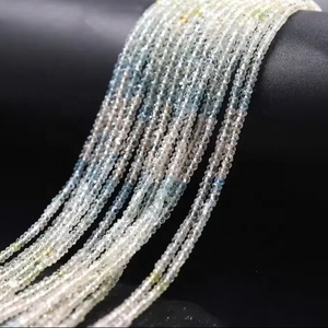Cuentas Redondas de Aguamarina Multifacética Natural de 2.5-3 mm, 13 Pulgadas, para la Elaboración de Joyas - Product Image 1