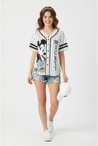 Camiseta de béisbol con botones de Mickey Mouse y Pluto para mujer - Product Image 2