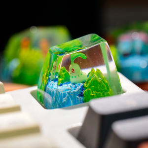 Teclas Artesanales Bosque Místico, Teclas Artesanales Personalizadas, Teclas Anime Lindas, Teclas Verdes, Juego de Teclas, Teclas de Madera - Product Image 5