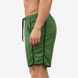 กางเกงขาสั้นกีฬาผู้ชายสีสันตามสั่ง เอวยางยืด มีเชือกผูก เหมาะสำหรับออกกำลังกาย วิ่ง ฤดูร้อน น้ำหนักเบา ผลิตจากโพลีเอสเตอร์ - Product Image 3