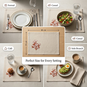 Minimalist Cotton Table Mat Modern Washable | Reusable Dining <b>Placemat</b> for Home Restaurant Custom Table Mat Durable Eco Friendly - Product Image 6
