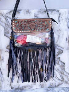 Bolso Transparente con Flecos de Cuero Tallado a Mano, Bolso Elegante Multiusos, Bolsos de Cuero para Mujer - Product Image 2