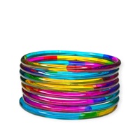 Bracelets multicolores en verre de Kasmir de haute qualité, bijoux indiens tendance pour femmes, prix de gros