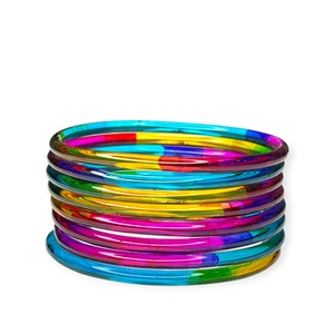 High Quality Kashmiri Colourful Viral Jelly Glass <b>Bangle</b> Women's Trendy Lightweight <b>Bangles</b> at Wholesale Price - Product Image 3