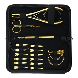 Kit d'outils pour extensions capillaires : Pince à extensions, outil à boucle pour enfilage de cheveux, pinces de sectionnement métalliques et ciseaux à couper les fils - Product Image 6