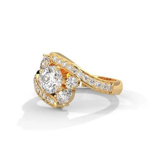 Anillo de compromiso clásico con diamante cultivado en laboratorio para mujer, anillo de lujo al mejor precio de proveedor. - Product Image 3