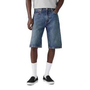 Pantalones Cortos de Mezclilla para Hombre, de Cintura Media, Corte Recto, Lavado Claro, Casuales de Verano, Tejido de Algodón, Venta al Por Mayor, Mejor Calidad - Product Image 1