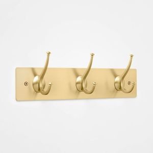 Sets Of 3 Aluminum Metal Unique Shape Golden Antique Finished Wall Mounted Hanger <b>Kitchen</b> Wall <b>Decor</b> Wall Accents - Product Image 5