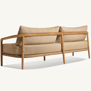 Hot sale furniture teak wood <b>sofa</b> with soft and fluffy foam in brown color for <b>outdoor</b> which is good and durable - Product Image 5