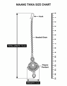Divyoro Radiant Floral Mang Tikka Copper, Pince à Cheveux pour Femme en Cuivre Doré, Bijou de Mariage Élégant avec Pierres Rouges et Vertes, Léger et de Haute Qualité - Product Image 5