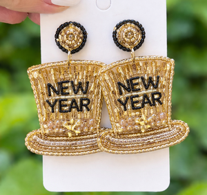 Boucles d'oreilles créoles élégantes et tendance, brodées à la main avec perles de rocaille, style luxe léger, pour mariages, fêtes, cadeaux festifs, personnalisables - Product Image 3