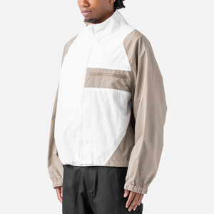 OEM Lightweight Color Block Windbreaker <b>Jacket</b> Low MOQ Urban Stylish Quarter Zip <b>Track</b> <b>Jacket</b> Bulk Windproof Anorak Tracksuit - Product Image 3