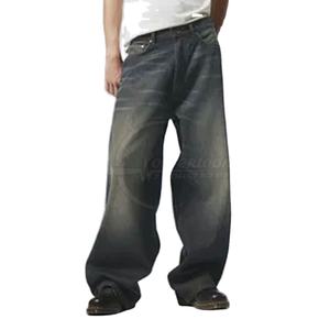 กางเกงยีนส์ขายาวสำหรับผู้ชาย, กางเกงยีนส์ขายาวมีหลายกระเป๋ากลางเอวลดราคา2025 - Product Image 1