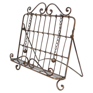 Support de livre de recettes en métal robuste, revêtement noir, réglable, pour comptoir de cuisine domestique - Product Image 3
