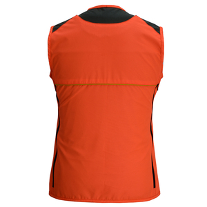 Gilet de chasse en toile antistatique robuste, multi-poches, orange, pour le terrain, gilet utilitaire extérieur, durable et respirant - Product Image 6