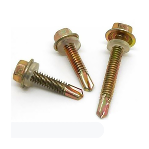 Vis auto-perceuses haute résistance standard DIN Tête de bugle Revêtement de zinc à entraînement hexagonal en acier pour matériaux à haute résistance - Product Image 1