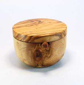 Tarro Redondo de Madera Moderno Hecho a Mano para Especias y Sal con Tapa de Madera y Cuchara, Apto para Lavavajillas, Almacenamiento de Cocina - Product Image 2